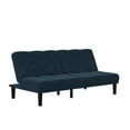 Mainstays Channel Cushion Futon, Blue Microfiber
