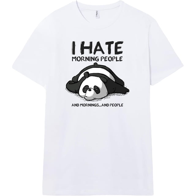 Camiseta de manga corta, 100% algodón, unisex, cuello redondo (odio ser una persona mañanera)
