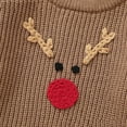 thumbnail image 5 of Odeerbi Toddler Boys Girls Christmas Sweater Cute Winter Thermal Knit Crewneck Sweater Baby Christmas Crochet Embroidered Knitted Tops Baby Sweaters Toddler Clothes Khaki, 5 of 6