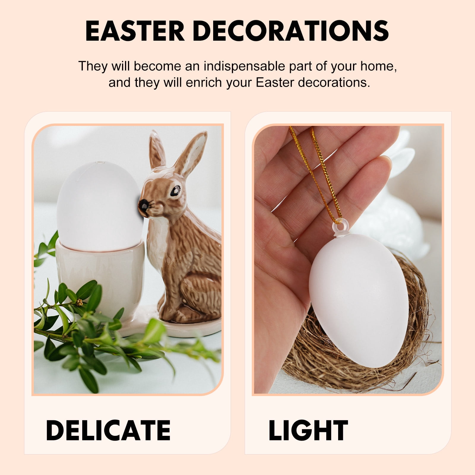 3 Sets Fake Eggs for Dying Simulated Tray Easter Decorating Tools