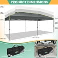 thumbnail image 3 of COBIZI 10x20 Pop Up Canopy Tent with 6 Removable Sidewalls, One-Push Setup, Waterproof UPF 50+, Air Vent, 3 Heights, Carry Bag, Sandbags, Stakes & Ropes for Parties, Commercial & Wedding, Gray, 3 of 9