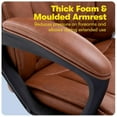 thumbnail image 6 of Pemberly Row Office Chair with Headrest Pillow Cognac Leather, 6 of 15