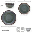 thumbnail image 3 of Pfaltzgraff Mackensie 12 Piece Stoneware Dinnerware Set Blue, 3 of 5