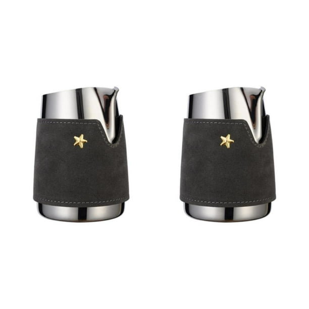 Wosthever Stainless Steel Milk Frothing Pitcher Art Latte for Making Coffee Plata 2Conjunto