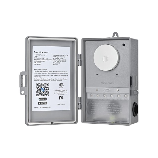 Temporizador para piscina DEWENWILS, WiFi, 40 A, 120-277 V, 2 HP con Alexa