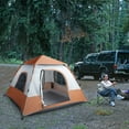 thumbnail image 6 of 240*240*150cm Spring Quick Opening Four-Person Family Tent Camping Tent Brown, 6 of 11