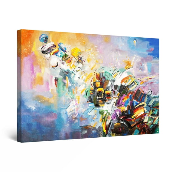Startonight Canvas Wall Art Abstract Theme ALL Colors Painting Framed 24" x 36"