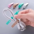 thumbnail image 2 of 4Pcs/set Creative Travel Accessories Silicone Cable Winder Earphone Protector USB Phone Holder Accessory Packe Organizers white, 2 of 6
