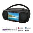 thumbnail image 2 of Aiwa Portable Boombox with 7" LCD Display, Bluetooth, FM Radio, CD/DVD Player, 3W x 2 Speakers with Bass, Supports Roku & Amazon Firestick Streaming, 2 of 10