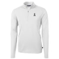 thumbnail image 2 of Men's Cutter & Buck White Los Angeles Angels Virtue Eco Pique Quarter-Zip Jacket, 2 of 3