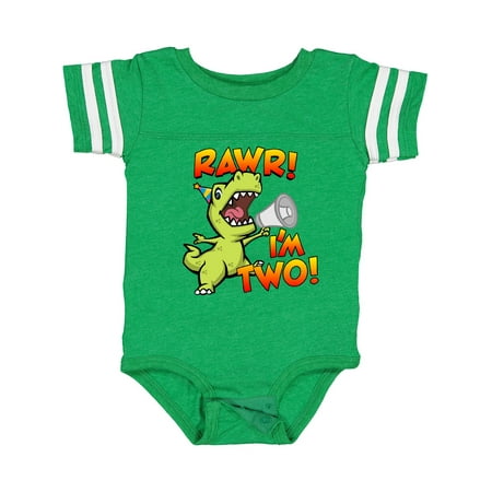

Inktastic Rawr I m Two Dinosaur Gift Baby Boy or Baby Girl Bodysuit