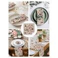 thumbnail image 3 of Watercolor Flowers Cloth Napkins Set of 6 Reusable Dinner Napkins, Rustic Spring Floral Botanical Beige Cocktail Napkin Washable Table Napkins for Wedding/Holiday Party/Baby Shower 20"x20", 3 of 7