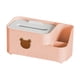 thumbnail image 2 of Porta pañuelos de plástico con organizador | Organizador de escritorio multifuncional para mandos a distancia, bolígrafos y cosméticos | Dispensador de pañuelos antideslizante y resistente a caídas, 2 of 5