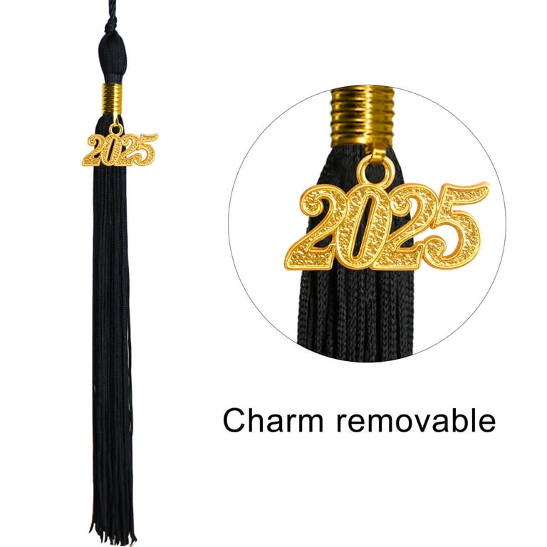 Herrenbek Shiny Graduation Cap With 2024 Tassel - Adjustable Unisex Cap For High School & College