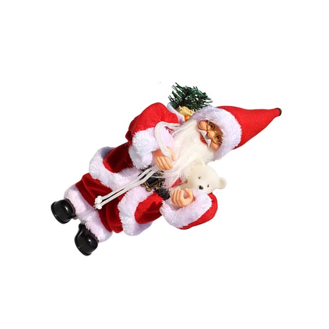 Yuarrent Juguete Musical de Papá Noel de Navidad, portátil, alimentado por batería, Adorable café, restaurante, decoración decorativa, regalo de Kits de decoración para fiestas Tipo 2 Yuarrent HA069028-02B