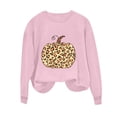 thumbnail image 4 of Halloween Sweatshirts for Women Yotami Crewneck Loose Long Sleeve Shirts for Holiday Cute Pumpkin Print Fall Clothes (Pink, XL), 4 of 4