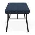 thumbnail image 3 of Mystic Reception Waiting Room Healthcare 18.5" 3-Seat Bench / Black Steel / Blue, 3 of 5
