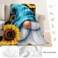 thumbnail image 5 of Blue Gnomes Blanket Soft Cozy Warm Throw Blanket for Couch, Plush Fuzzy Flannel Fleece Blankets for Sofa, Farmhouse Sunflower Pastoral Floral Bed Blankets Lightweight Gifts for Women, 50"x60", 5 of 9