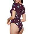 thumbnail image 2 of Balery Space Dinosaur Body de cuello redondo de manga corta para mujer Tops de manga corta Tops básicos-X-Large, 2 of 7