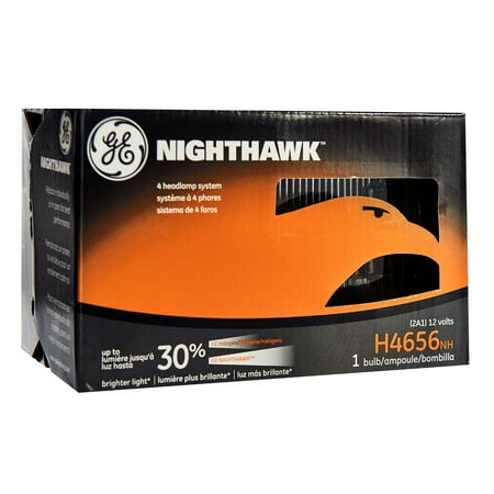 GE Lighting H4656 Halogen Sealed Beam Headlight Bulb Nighthawk Replacement, 1-Pack