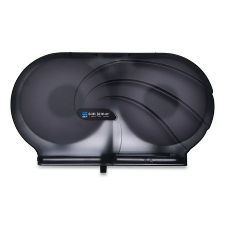 San Jamar Twin 9" JBT Toilet Tissue Dispenser, Oceans, 19 x 5.25 x 12, Transparent Black Pearl