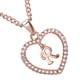 thumbnail image 4 of Guardurnaity 26 Carta Oro Rosa Cristal Collar con Corazón Clavícula Cadena Pareja Regalo Ropa, zapatos y accesorios Miscelánea R Guardurnaity AP0274-18, 4 of 5
