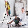 thumbnail image 3 of Art Painting Display Artist Easel Stand,General Portable Metal Adjustable Easels for Painting Canvases Height from 17 to 66 Inch - Carry Bag for Table-Top/Floor Displaying and Wedding Signs - Black, 3 of 8