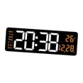 thumbnail image 4 of Luzkey Digital Wall Clock Electronic, Colorful Night Light  degreeC/ degreeF Switchable, Dst with Temperature Display, LED Alarm Clock for Home Orange, 4 of 8