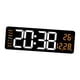 thumbnail image 4 of Reloj de pared digital Reloj calendario con luz nocturna colorida, 2 configuraciones de alarma, pantalla de temperatura para el hogar, sala de estar y Naranja, 4 of 9