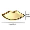 thumbnail image 3 of ZTTD 1Pc Lip Shaped Jewelry Tray Stainless Steel Decorative Organizer for Makeup Key Holder Vanity Countertop Small Tray, 3 of 5