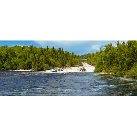 - Waterfall on Aguasabon River at Terrace Bay Beach on the North Shore of Lake Superior Ontario Canada Poster Print