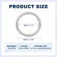 thumbnail image 2 of Uxcell Twist Shaped Spring Snap Keychain Clip, 10 Pcs Metal Trigger Keychain Hook for Purses Wallet Belts Silver White 48 mm, 2 of 7