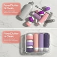 thumbnail image 5 of HonorHut Travel Silicone Bottles Set Portable Refillable Travel Essentials with Toiletry Bag LeakProof Squeezable Toiletry Containers Accessories Taupe Palette, 5 of 8