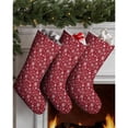 thumbnail image 3 of 3 Pcs Christmas Stockings,Red Christmas Snowflake Pattern Stockings Christmas,14.8'' Xmas Stockings,Christmas Party Favors,Christmas Party Decorations,Christmas Stockings Personalized, 3 of 5