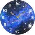 thumbnail image 5 of SKYSONIC Space Galaxy Wall Clock 10 Inch Silent Non Ticking Round Clock Oil Painting Clock Easy to Read Clock for Living Room Bedroom Bathroom Home Decor, 5 of 7