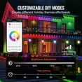 thumbnail image 5 of KFFKFF Multicolored Exterior String Lights, 100FT, Outdoor Terrace Illumination with Application Management 30 Lamps, 15 Mono-Color Adjustable Luminosity Timer Setting, 5 of 9