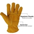 thumbnail image 4 of OZERO Insulated Gloves Cold Proof Leather Winter Work Glove Thick Thermal Imitation Lambswool Gold, 4 of 9