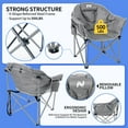 thumbnail image 5 of 2 Pack Oversized Heated Camping Chair, 3 Heating Levels Soft Padded Camp Chairs with Pillow and Storage Bag, Portable Folding Outdoor Heated Moon Chair for Lawn Patio Beach and Picnics, 5 of 8