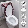 thumbnail image 3 of HELLHERO Loving Cat Toilet Seat Cover Set 17"x21" Stretch Stays in Place for Bathroom Home Comfort, 3 of 5