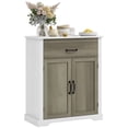 thumbnail image 1 of HOMCOM Armoire de Rangement Buffet avec Étagère Réglable Blanc, 1 of 10