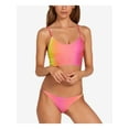 thumbnail image 3 of VOLCOM Women's Multi Color Ombre Stretch Limited Coverage Bikini I Dip U Dip Cheeky Swimsuit Bottom S, 3 of 4