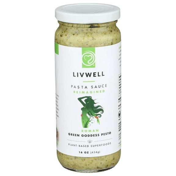 Livwell Foods Sauce Roman Green Goddess Pesto 16 oz (Pack of 6)