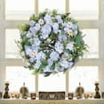 thumbnail image 7 of Unique Bargains Peony Wreaths for Front Door Artificial Flower Wreath Fall Wreaths Blue, 7 of 7