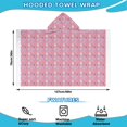 thumbnail image 2 of Pink Cartoon Unicorn Dessert Pattern Hooded Bath Towel，50"x30" for Ages 3 To 12 Kids, Quick Dry Lightweight Soft Microfiber Hood Beach Towel Cover Up for Kids, 2 of 7