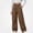 Brown, variant on SGFCWSX Girls Cargo Pants, Wide Leg Elastic Waist Loose Fit Trousers with Pockets for Daily Street Style Khaki Size 12