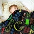 thumbnail image 3 of Yibo Video Gaming Blanket Flannel Soft and Comfortable Anti-static Bed Sofa Blanket, 3 of 7