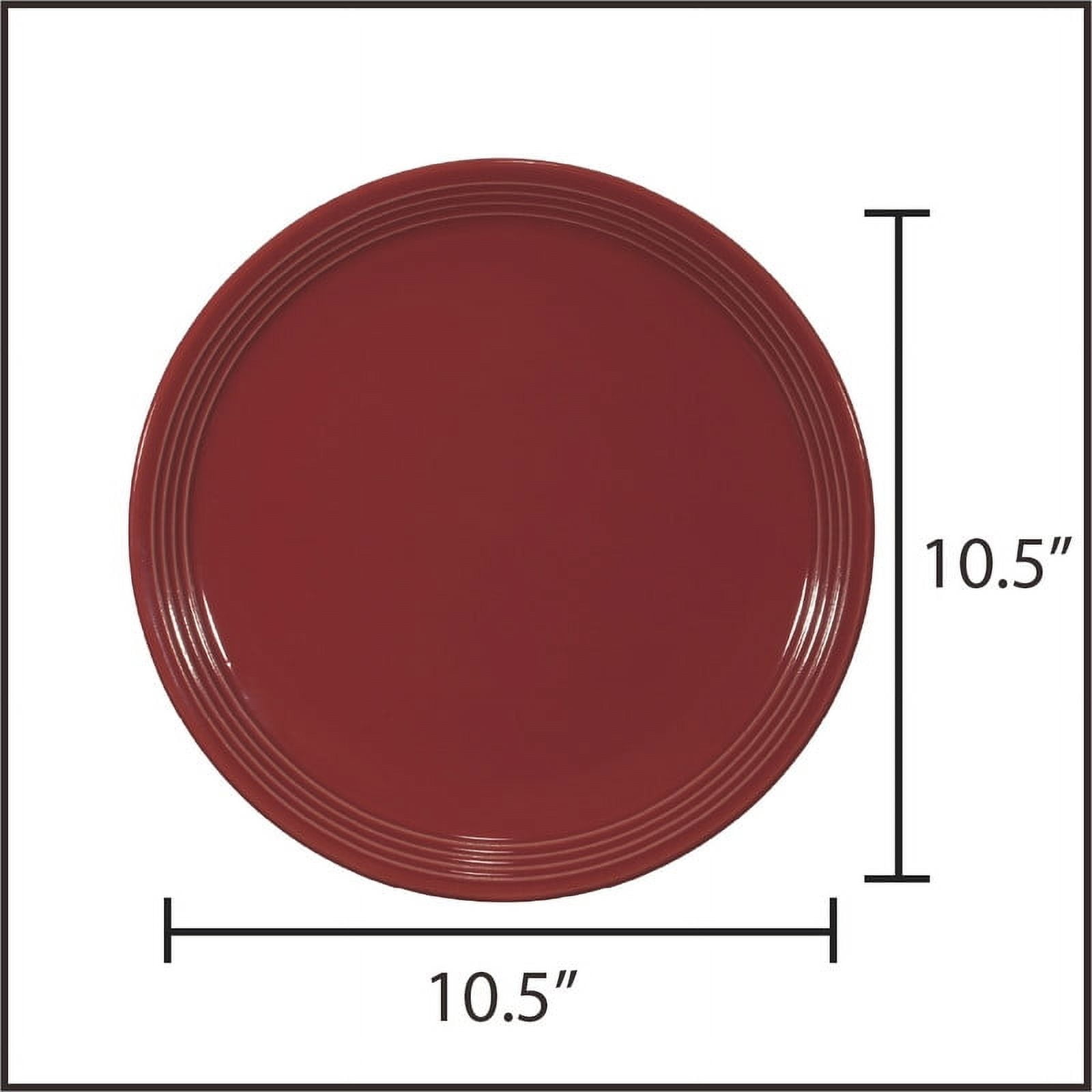 (3 pack) Mainstays Chiara Stoneware Round Red Dinner Plate,10.5"