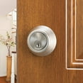 thumbnail image 4 of Design House 581835 Emblem Contemporary Square Single Cylinder Deadbolt in Satin Nickel, 4 of 18