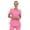 Bubble Gum, variant on Scrubs Women's V-Neck Notch Fashion Stretch Scrub Top with Two Pockets, Flex Easy Care Fabric
