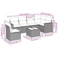 thumbnail image 2 of vidaXL 7 Piece Patio Sofa Set with Cushions Gray Poly Rattan, 2 of 4